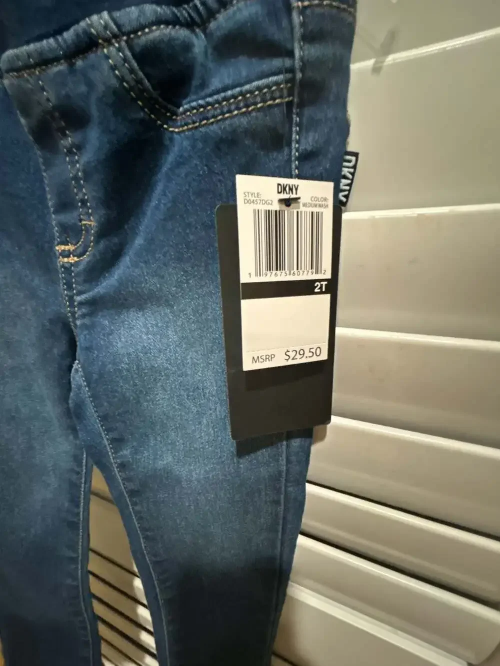 DKNY Pull-On Stretch Denim Jegging Size 2T